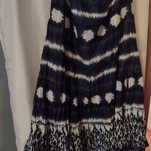 Style &Co 1x cotton skirt blue print